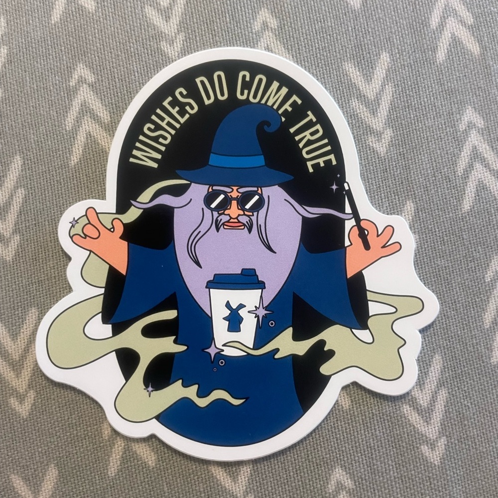 Dutch Bros Wizard Sticker - Blue and Black